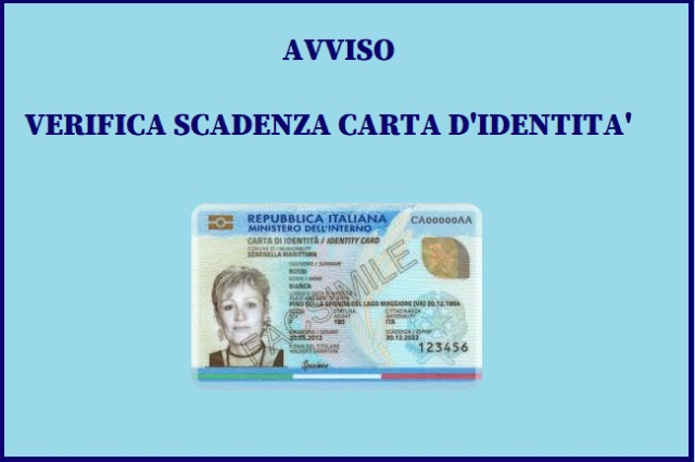 AVVISO SCADENZA CARTA D'IDENTITA'