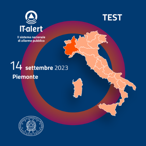 IT-ALERT: il 14 settembre in Piemonte il test del nuovo sistema di allarme pubblico
